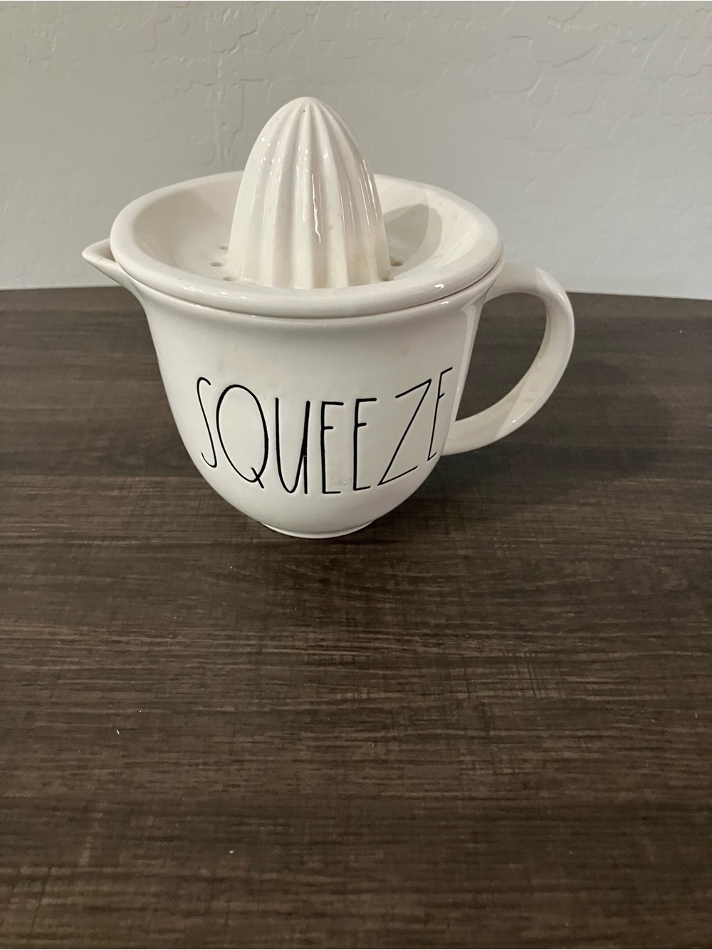 Rae Dunn white ceramic SQUEEZE Fresh $45